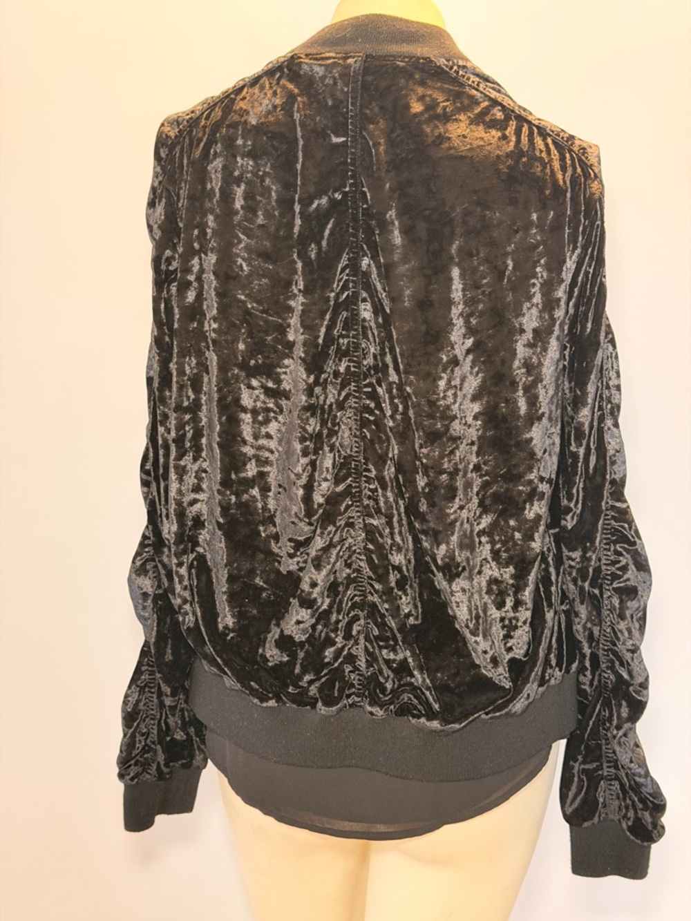 project RUNWAY Black Knit Bomber